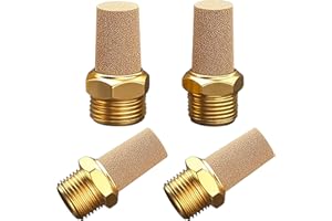 NANLACH Air Pneumatic Mufflers, 3/4" Male Thread Sintered Bronze Exhaust Muffler Silencer (Pack of 2)