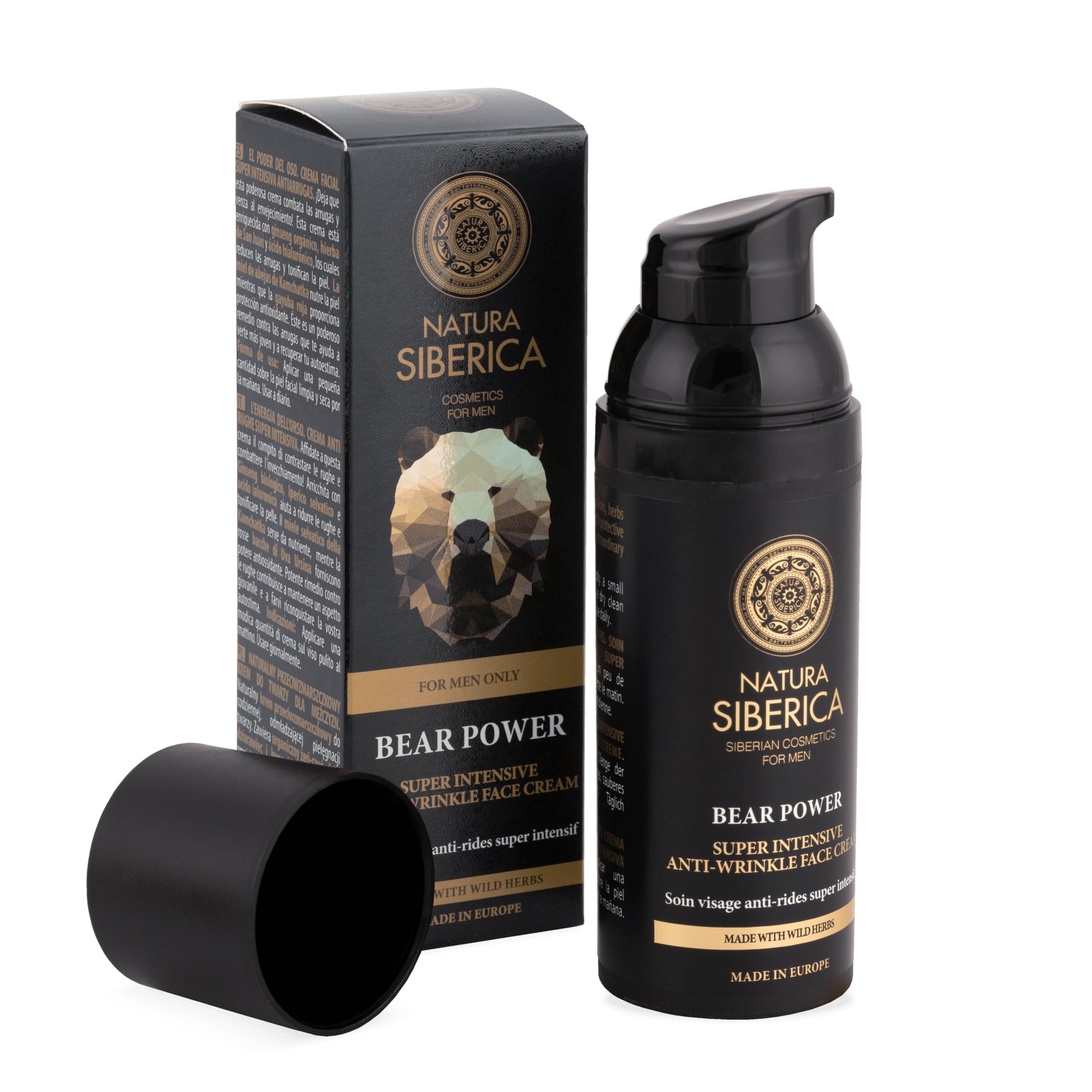 Natura Siberica Bear Power Super Intensive Anti-Wrinkle Face Cream for Men, 50 ml (Pack of 1)