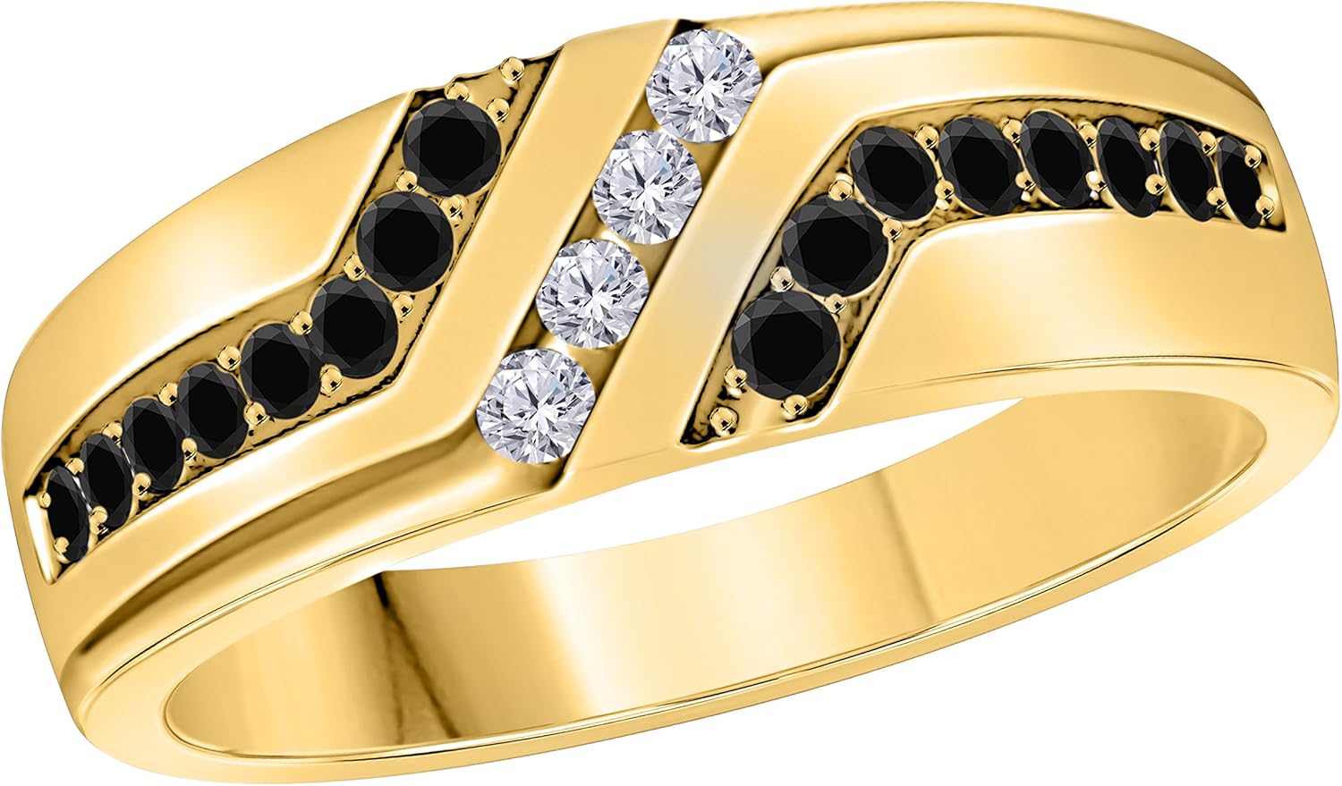 .925 Sterling Silver 18k Yellow Gold Plated 6MM Prong Set 0.25ct