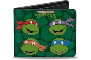 Buckle-Down Wallet Classic Teenage Mutant Ninja Turtles Group Faces + Po Accessory