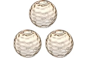 CJY CHENJINYAN 6.3 Inch Replacement Clear Hammer Glass Lamp Shade Light Fixture,for Replacement Wall Sconce Pendant Light Ceiling Light Chandelier Shade,Factory Outlet (Amber Glass, 3 Pack)