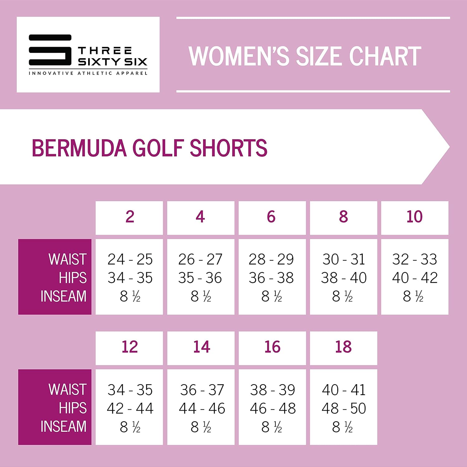 Three Sixty Six Womens Bermuda Golf Shorts - Quick Dry Active Shorts with Pockets, Athletic and Breathable - 8 ½ Inch Inseam: Clothing