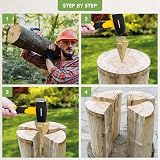 BLOSTM Manual Log Splitter Wedge 1.8 kg Heavy Duty Forged Steel view 5