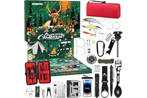 Advent Calendar 2025, Survival Kit for Men, 24 Days Christmas Countdown Advent Calendar, Unique Christmas Gifts for Men Dad H