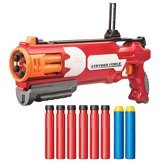 BuzzBee PrecisePro Stryker Force Blaster - Nerf kompatibler Revolver-Blaster