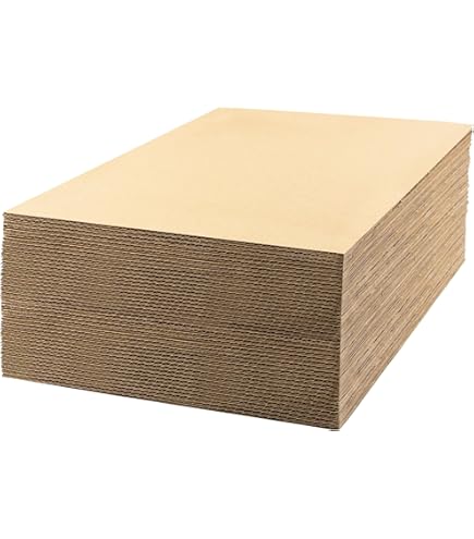 Large Corrugated Cardboard Sheets 10x10 100Pk.3/16 Thick Cardboard Sheet Corrugated Board Big Cardboard Flat Cardboard Sheet 10x10 Cardboard Backing For Target Backer Corrugated Sheet Cardboard Panel - View #3