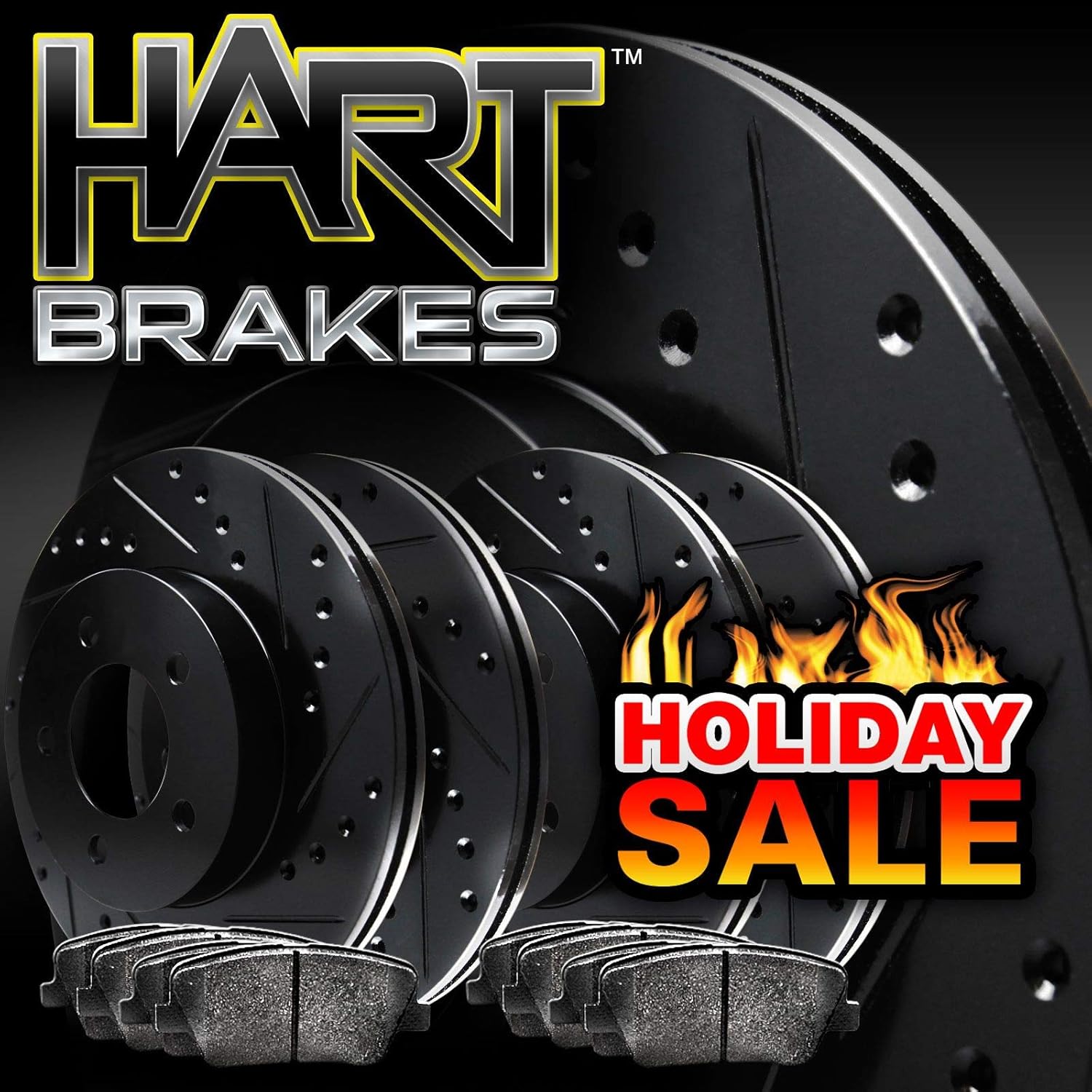 Fit 20132016 Dodge Dart Black Hart Full Kit Brake Rotors
