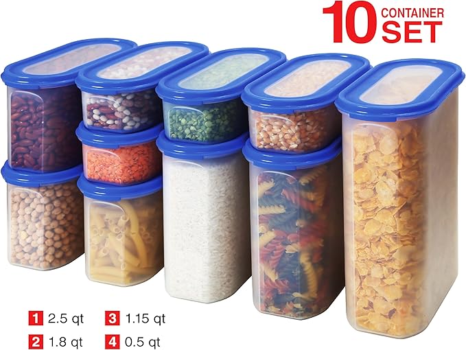Food Storage Containers Set Stacko 20 Pc Set Airtight Dry