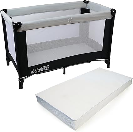 isafe rest and play travel cot with mattress