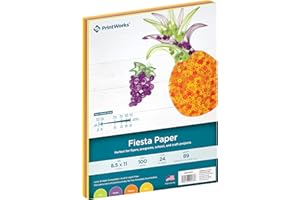 Printworks Fiesta Multipurpose Paper, 8.5 X 11-Inch, 24-Pound, Assorted Colors, 100 Sheets (00578)
