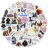 BulbaCraft 100Pcs Poodle Stickers for Water Bottle and Laptop - Poodle Party Supplies & Decorations, Waterproof Vinyl Decals, Cute Dog and Pet Stickers, Gifts for Women & Men