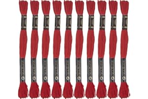 12 Skeins Premium Egyptian Embroidery Floss 9 Yards Each Egyptian Long Fiber Cotton Cross Stitch Thread for Embroidery Projec