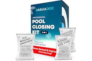 MAV AQUADOC AquaDoc Pool Winterizing Kit - Treats Up to 12,000 Gallons - 3-Part Winter Closing Kit for Inground and Above Ground Pools - Winterizing Pool Chemicals Made in USA