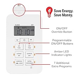 UltraPro Daysmart 7-Day Digital Outlet Timer, 2