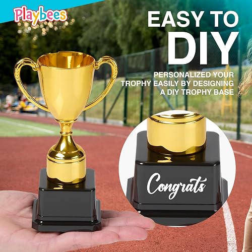 Mini Loop Trophy Mini Trophies Fulmoon 24 Pack Award Trophies Plastic Gold Trophy ...