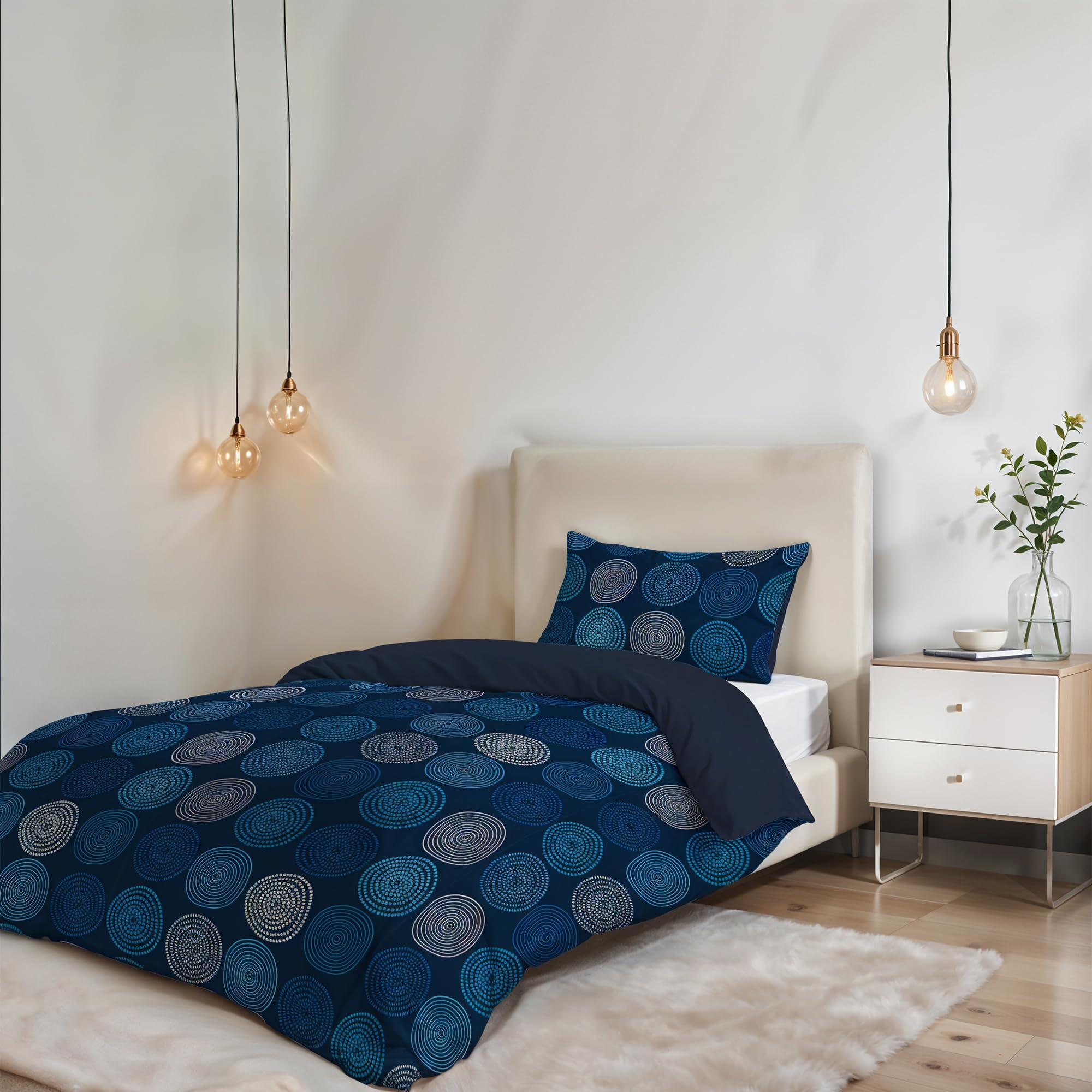 Italian Bed Linen Fantasy Duvet Cover (Made in Italy), ipnotic, Small Double