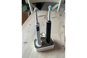 Electric Toothbrush Holder with Charging Station, Compatible with Oral-B, Dual Brush Stand Toothbrush Bathroom Stand (#2)