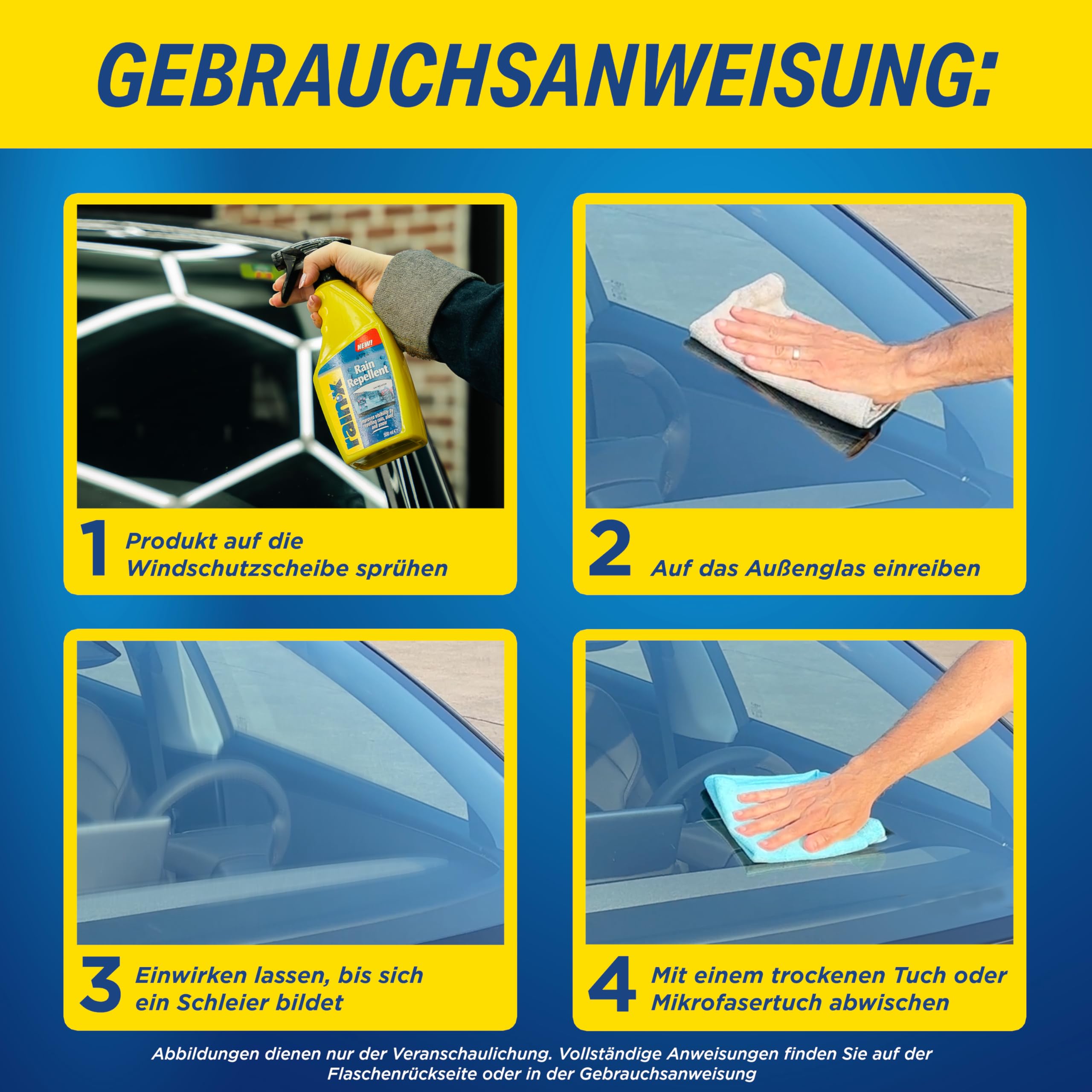Rain-X Regenabweiser für Autoscheiben, Windschutzscheiben & Glas - 500 ml 3