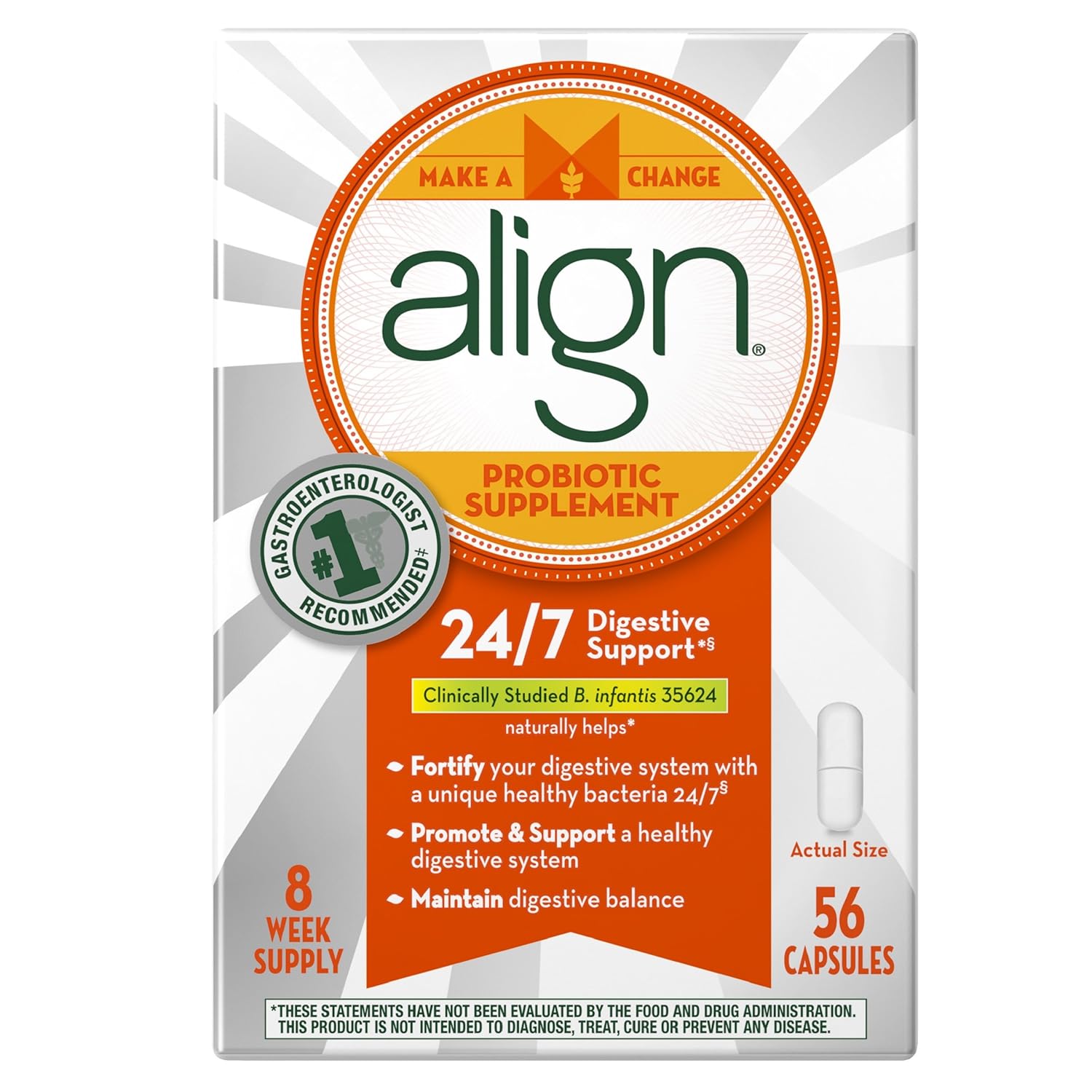Align Daily Probiotic Supplement, Probiotics 56 Capsules eBay