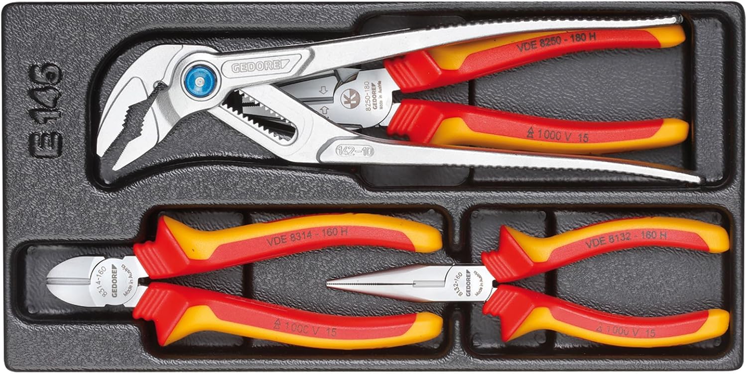 Tool Module with Tool Assortment, Yellow,red,silver