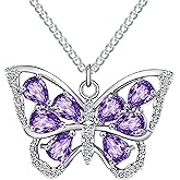 Monarch Butterfly Necklace - 925 Sterling Silver Wing Pendant, Symbol of Love & Strength - Gift for Women, Wife, Daughter - Mother's Day, Anniversary, Valentine's, Christmas, Birthday, Graduation Present