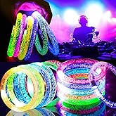 AIRNEY 40 PCS Led Glow Sticks Bracelets Glow In the Dark Party Supplies, Light Up Bracelets for Kids Adults, Party Favors for Christmas, Halloween, New Year Party Light Up Toys Gifts (40)