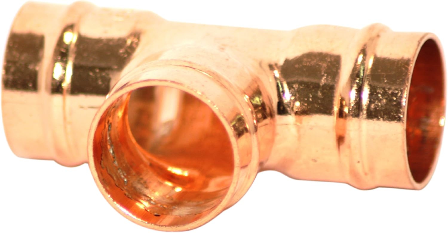 Plumb Pak Pre-Soldered Equal Tee 15mm - Pack of 5, Copper