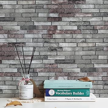 Gray Brick Wallpaper Peel And Stick Wallpaper For Kitchen Self Adhesive Brick Contact Paper Faux Brick Wallpaper Stick And Peel Removable Wall Paper Vinyl Film Backsplash Wall Room Decor 17 7 X196 8