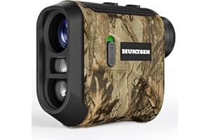 HUNTSEN Range Finder for Hunting/Golf - 1000Y Laser Hunting Rangefinder 6.5X Magnification with Rechargeable Battrey - Distance/Angle/Speed/Scan Waterproof Rangefinder for Hunter Bow Shooting Archery