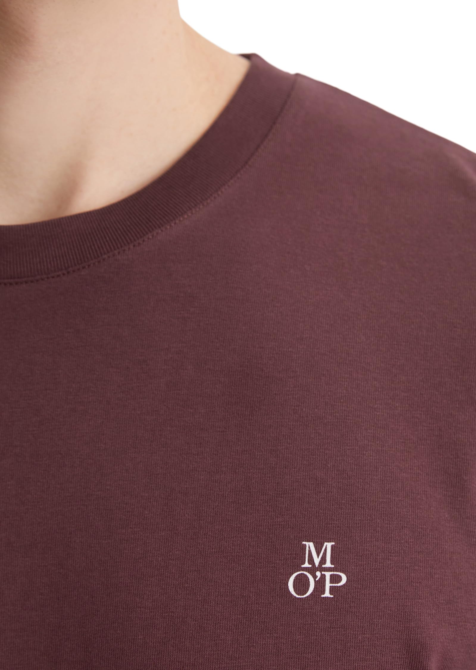 Marc OߴPolo Herren T-Shirt aus Bio-Baumwolle mit Rundhalsausschnitt, Rot (Dark Romance), XL 2