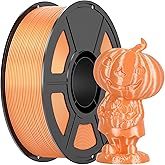 Amoybaby Silk Orange PLA Filament 1.75mm, High Speed Halloween Color 3D Printer Filament, Low Warp & Clog-Free, Accuracy +/- 0.03mm, 1kg(2.2lb), Fits for FDM 3D Printers & 3D Pens