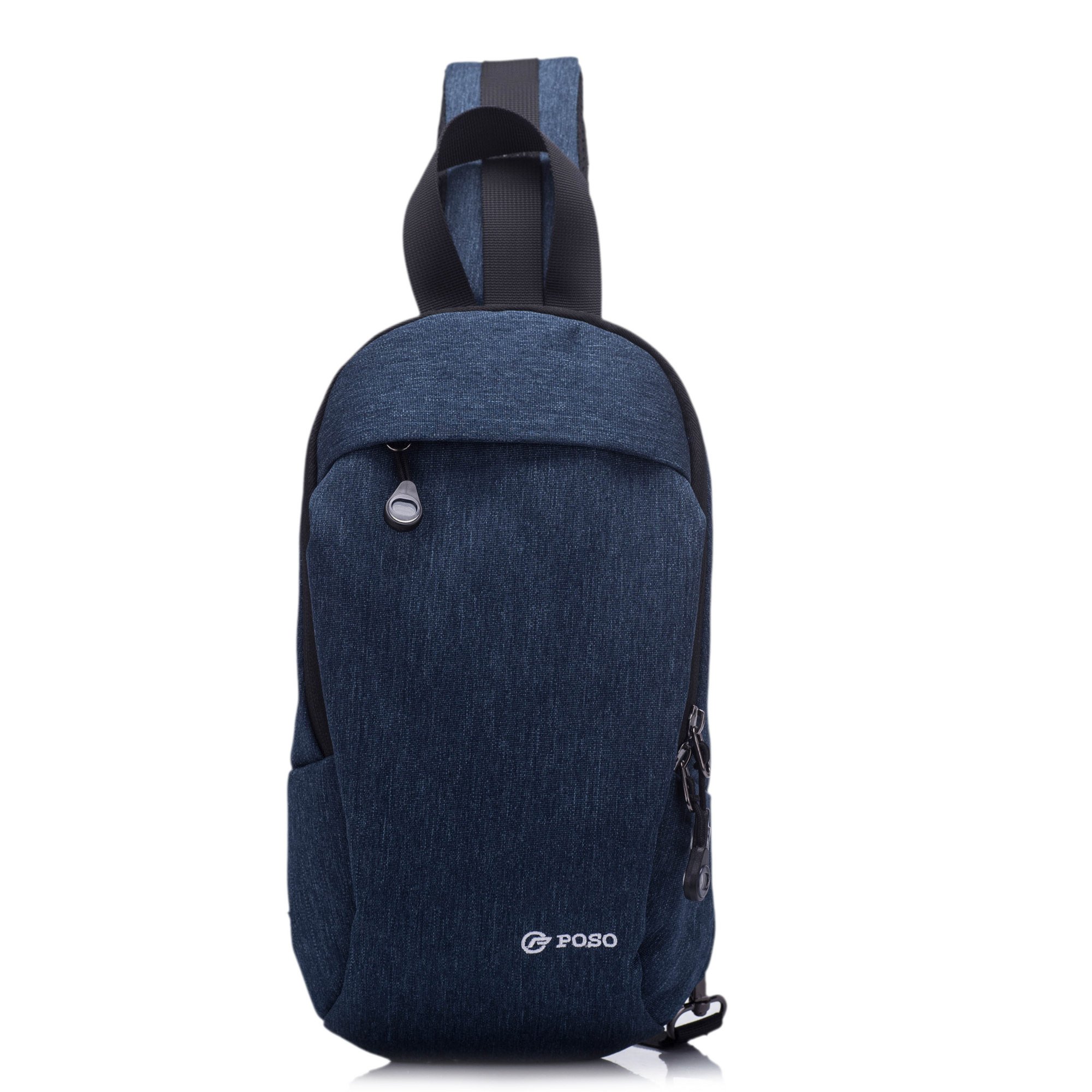 Bolso de Pecho Hombres Sling Crossbody Bolsa Ciclismo Senderismo Saco Satchel al Aire Libre Casual triángulo Paquetes Mochilas Cruzadas-Azul