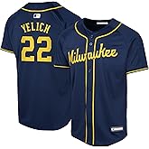 Christian Yelich Milwaukee Brewers MLB Kids Youth 8-20 Navy Alternate Player Jersey
