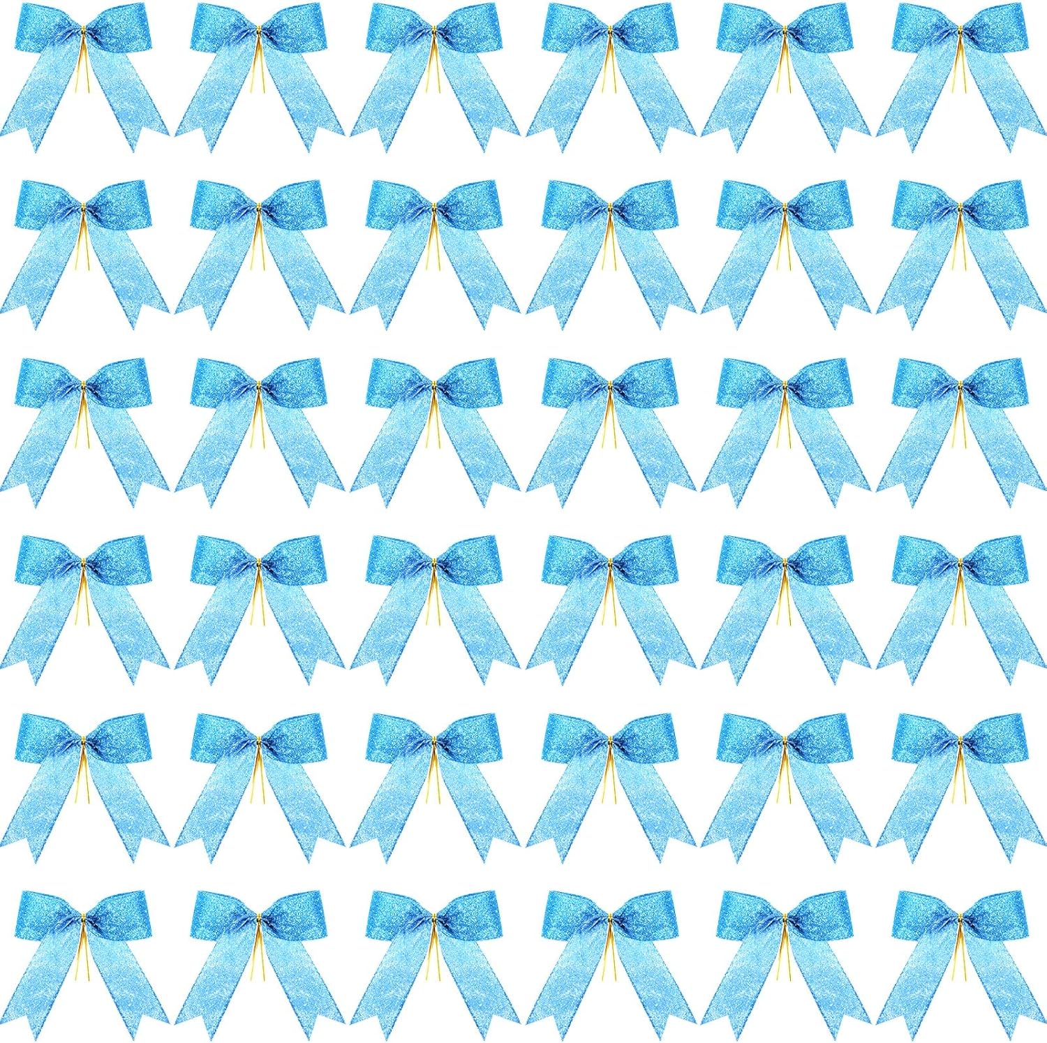 Bows & Ribbons - Sumind 36 Pieces Glitter Bow Tie Ribbon Twist Tie Bows for Treat Bags Gift Wrapping Basket Wedding Baby Shower Birthday Valentine's Day Christmas Party (Blue,5 x 4 Inch)