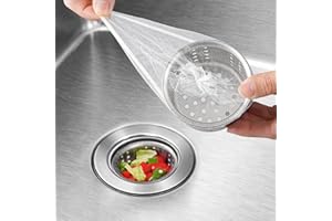 300 Pack Disposable Mesh Sink Strainer Bags,Kitchen Disposable Drain Covers,Sourdough Drain Catcher,Effectively Trap All Dirt and Prevent Blockage of The Drainage Pipe