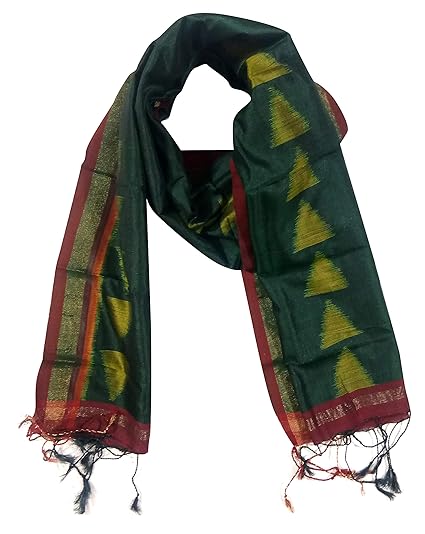 Odisha Handloom Ikkat Womens Stole (Multi-Coloured, orissa art 17)