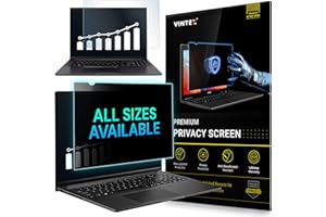 VINTEZ 15.6 Inch 16:9 Privacy Screen for Computer Monitor and Laptop - Anti Glare Protector Film Blue Light Filter Eye Protec