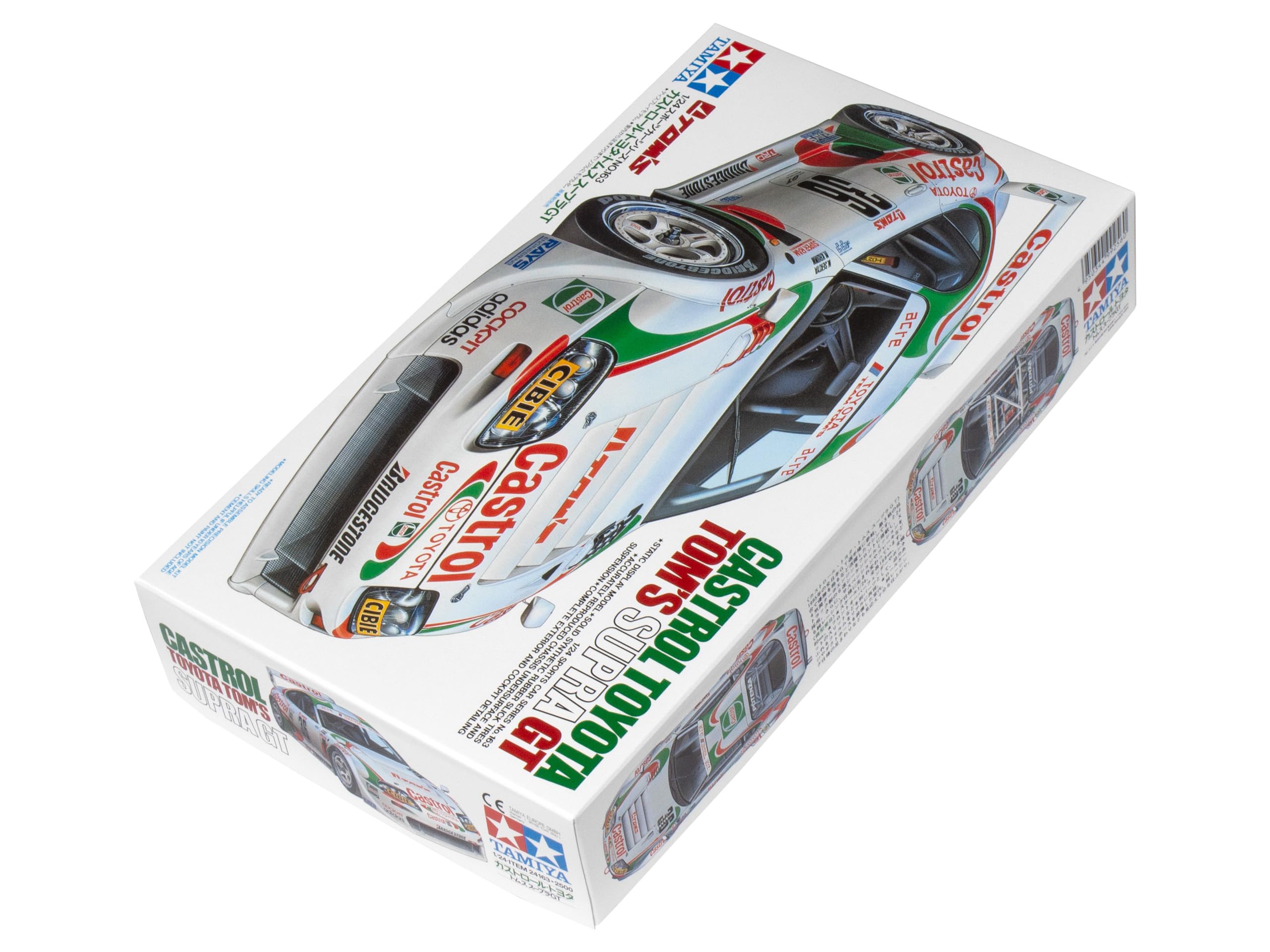 Tamiya 24163 1:24 Castrol Toyota Tom´s Supra GT, Modellbausatz,Plastikbausatz, Bausatz zum Zusammenbauen, detaillierte Nachbildung, Rot/Ausflug, einfarbig (Getaway Solids) 2