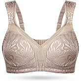Wingslove Women's Full Coverage Non Padded Comfort Minimizer Wire-Free Bra Plus Size