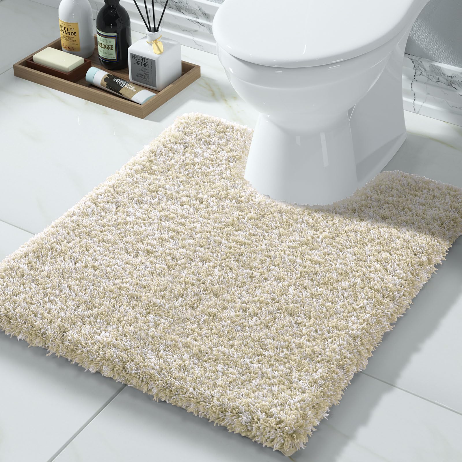 Yimobra Toilet Rugs U Shaped 24x20, Ultra Soft and