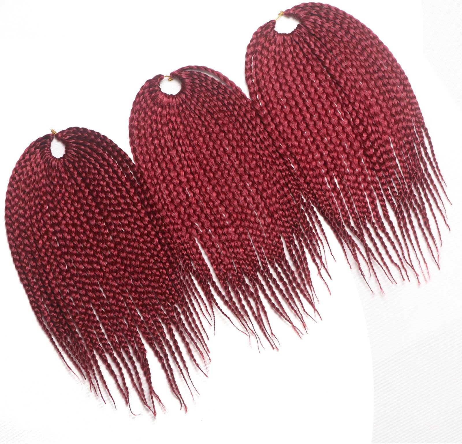 3D Box Braid Twist Crochet Braiding Hair 3 Packs 12 Inches Jumbo Twist Braiding Hair Extensions (#Bug)