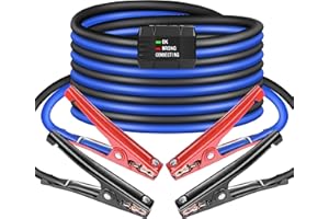 SAFEMATE Jumper Cables Kit with Smart Protector for Car, 6 Gauge 16 Feet Booster Cable for Car, Suv and Trucks Battery with Carry Bag