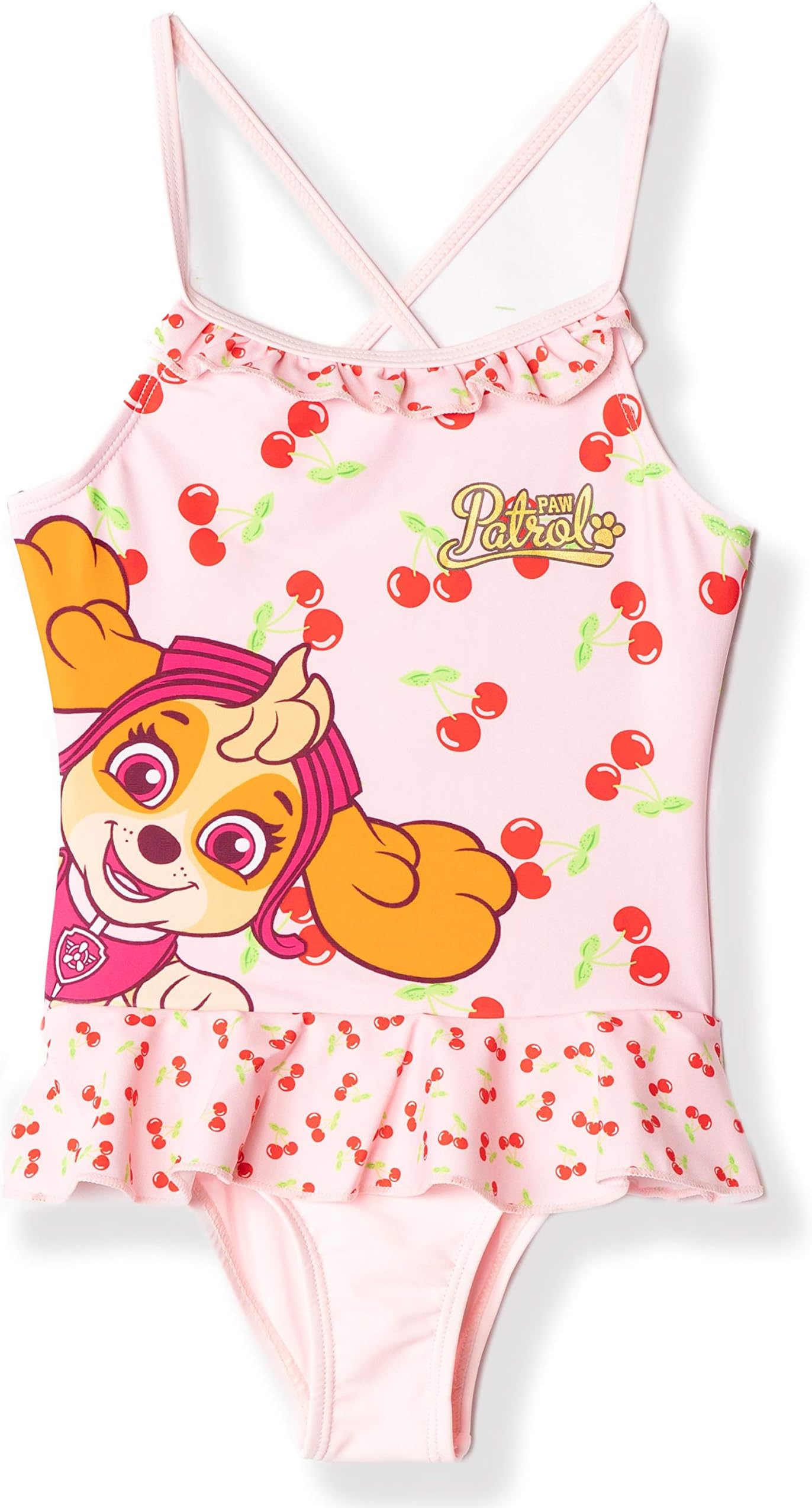 Nickelodeon Paw Patrol, Official Girl's Swimsuits One Piece Swimwear 2-6 Years. Skye Character, Fruits or Sea Patrol Themes
