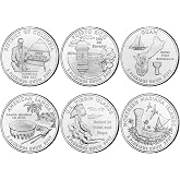 2009 D BU D.C. and Territory Quarters - 6 Coin Set Uncirculated