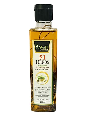 Buy Rwell Ayurveda 51 Herbs Natural Hair Oil With Active Roots