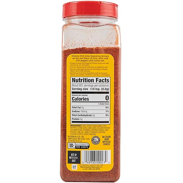 CHOLULA CHILI LIME SEASONING, 26 OZ