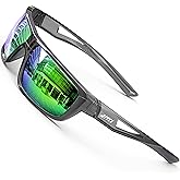 ATTCL Polarized Sunglasses Men Sports: UV Protection Lightweight TR90 Frame Anti-Slip Wrap-Around for Driving Fishing Golf