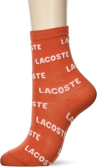 Amazon ラコステ ソックス 公式 総柄クルーソックス レディース Lgw0285 オレンジ 日本サイズs M相当 靴下 通販