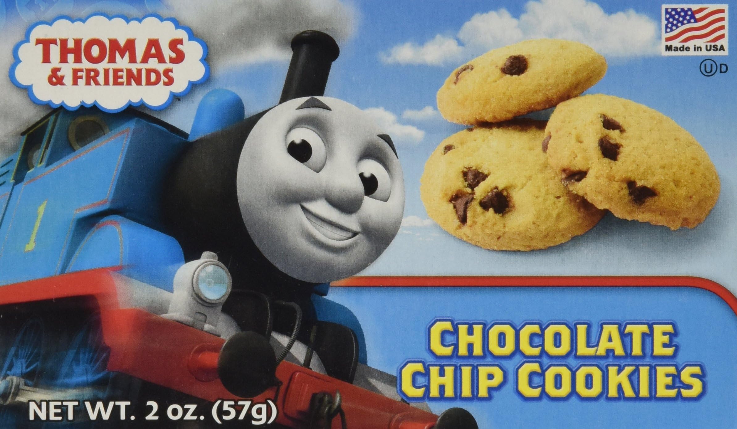 Primary Colors Candy Thomas Chocolate Chip Cookie Box, 2.0 Ounce (Pack of 12)