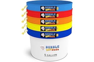 BUBBLEBAGDUDE 5 Gallon 5 Bubble Bags Set - Herbal Ice Bubble Bag Essence Extractor Kit - Plant & Herb Extraction Bubble Bags with 10 x 10” Pressing Screen & Storage Bag (220 to 25-micron Bags)
